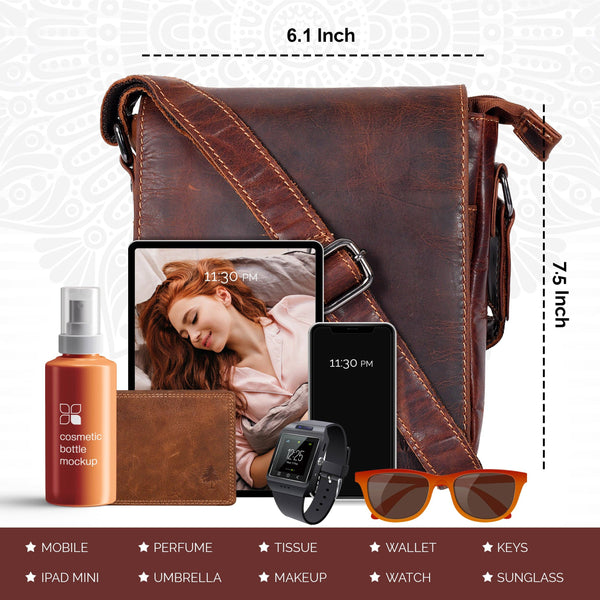 Leather Shoulder Bag Luna - Sandal GW191048SAN LSL