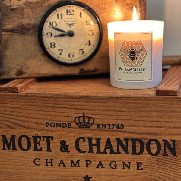 Candle - Queen Bee - Glass Jar – 100% Pure Beeswax BWJ