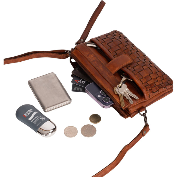 Greenwood Leather - Leather Phone Bag Cognac GLP
