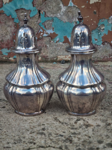 Antique Silver Salt & Pepper SJW