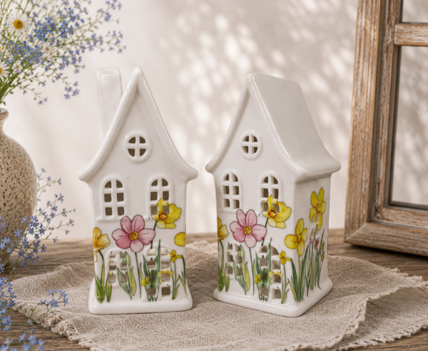 Ceramic Daisy Delight Tealight House CDD