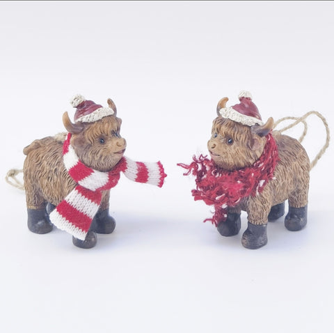 Decoration - Highland Cow assorted DFH