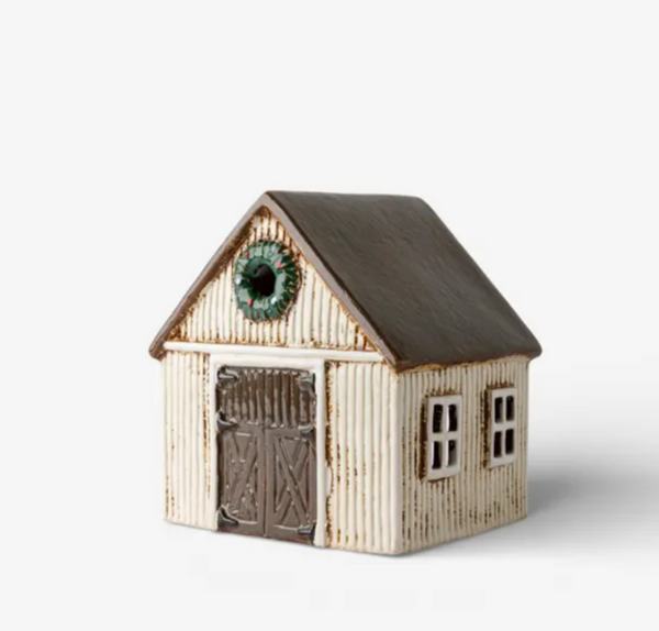 Tealight Town - Nordgard Stable with Wreath TTNS