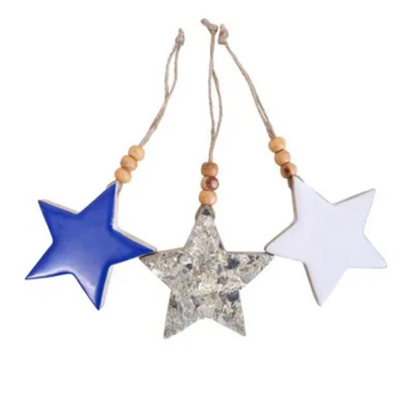 Decoration - Stars - Mango Wood  assorted DSW