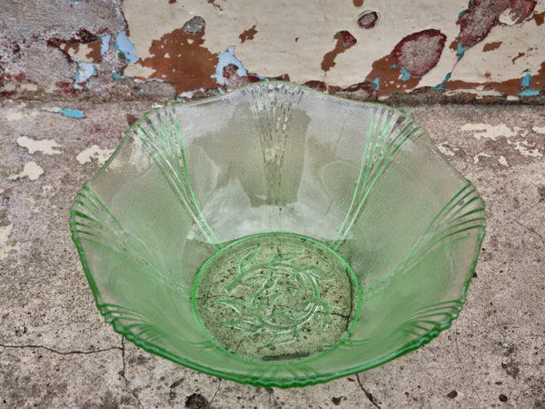 Green Glass Decorative Bowl MSGB