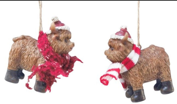 Decoration - Highland Cow assorted DFH