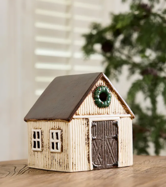 Tealight Town - Nordgard Stable with Wreath TTNS