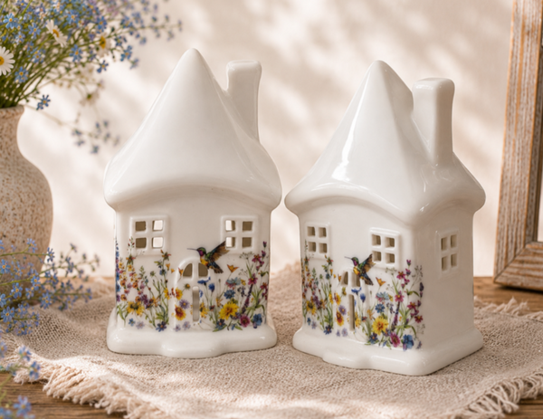 Ceramic Hummingbird Tealight House CHT