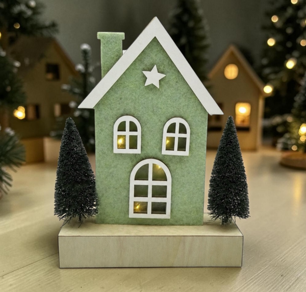 Tealight Town - Wooden & Felt LED design 2