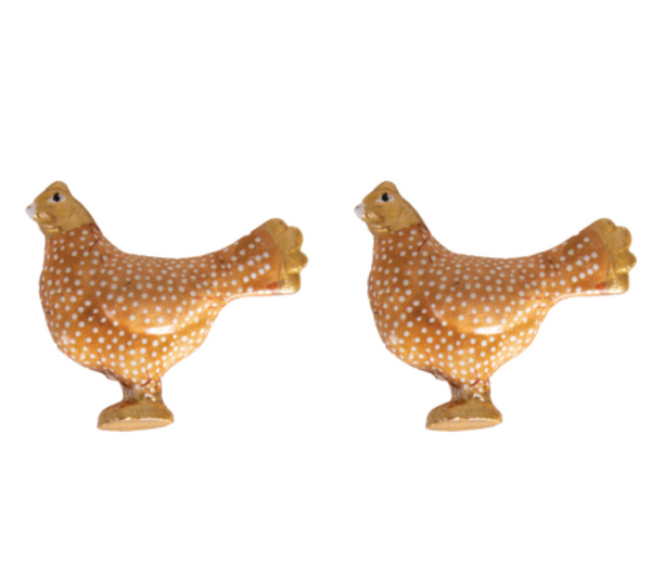 Knob - Chicken Resin Cabinet Door Knob - Gold KCG