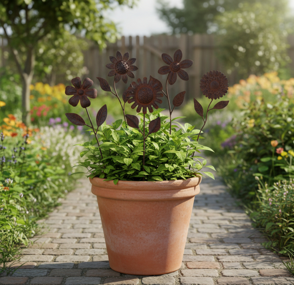 Rusted cottage flowers
