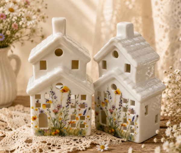 Ceramic Cottage Garden Tealight House CCG