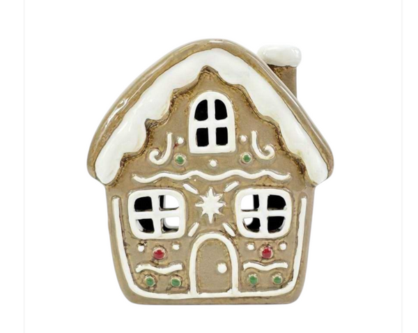 Tealight Town - Ceramic Xmas  Gingerbread House