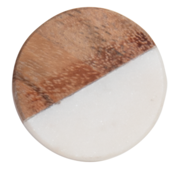 Knob - Stone Door Knob with Wood Feature KSF