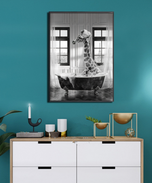 Art - Giraffe Bath Time