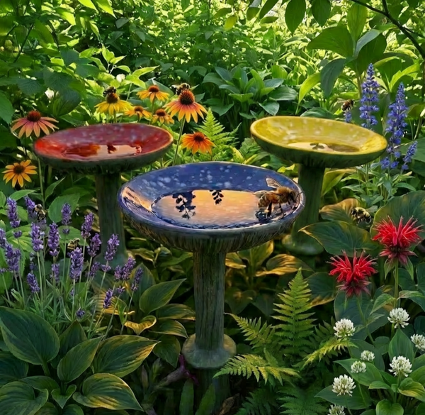 Ceramic Mushroom Bee Feeder CMBF