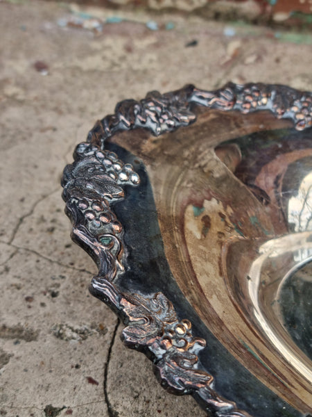 Vintage Silverplate Ornate Dish MSOD