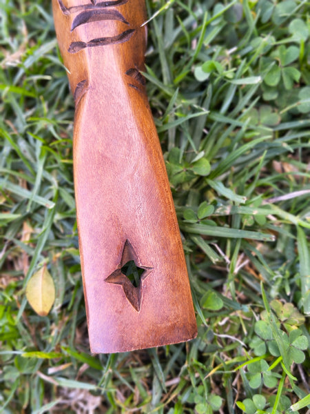Large wooden spoon and fork SNFS