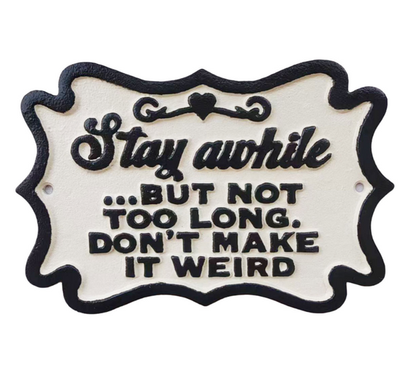 Cast Iron Sign - weird CSW