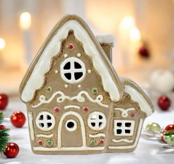 Tealight Town - Ceramic Xmas  Gingerbread House Double