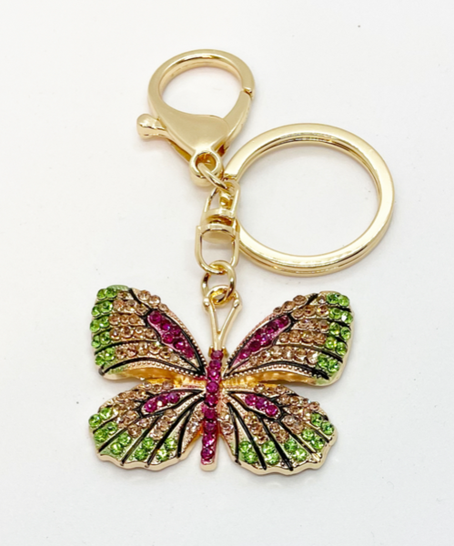 Keyring - Glitzy Butterfly assorted KGB
