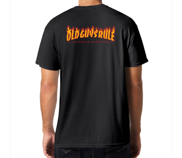Old Guys Rule TShirt - Flames HFB 💚