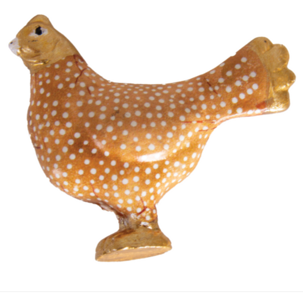Knob - Chicken Resin Cabinet Door Knob - Gold KCG