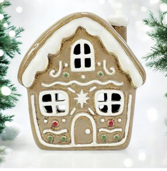 Tealight Town - Ceramic Xmas  Gingerbread House