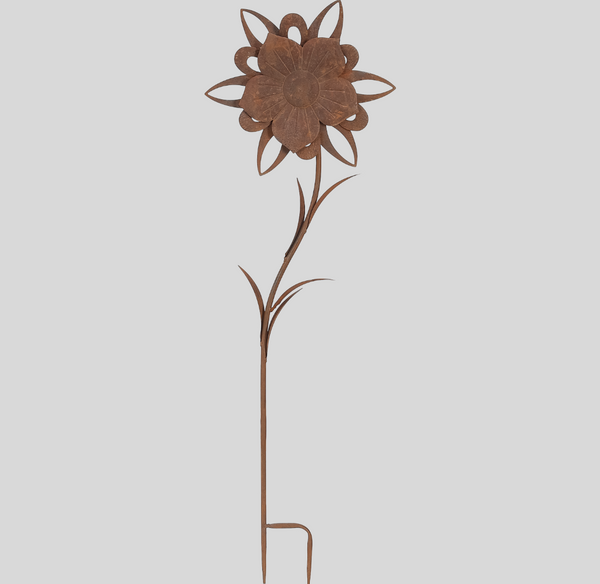 Large Rust Metal Flowers LRMF