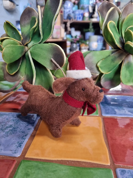 Christmas decoration - Felt Dachshund FDD