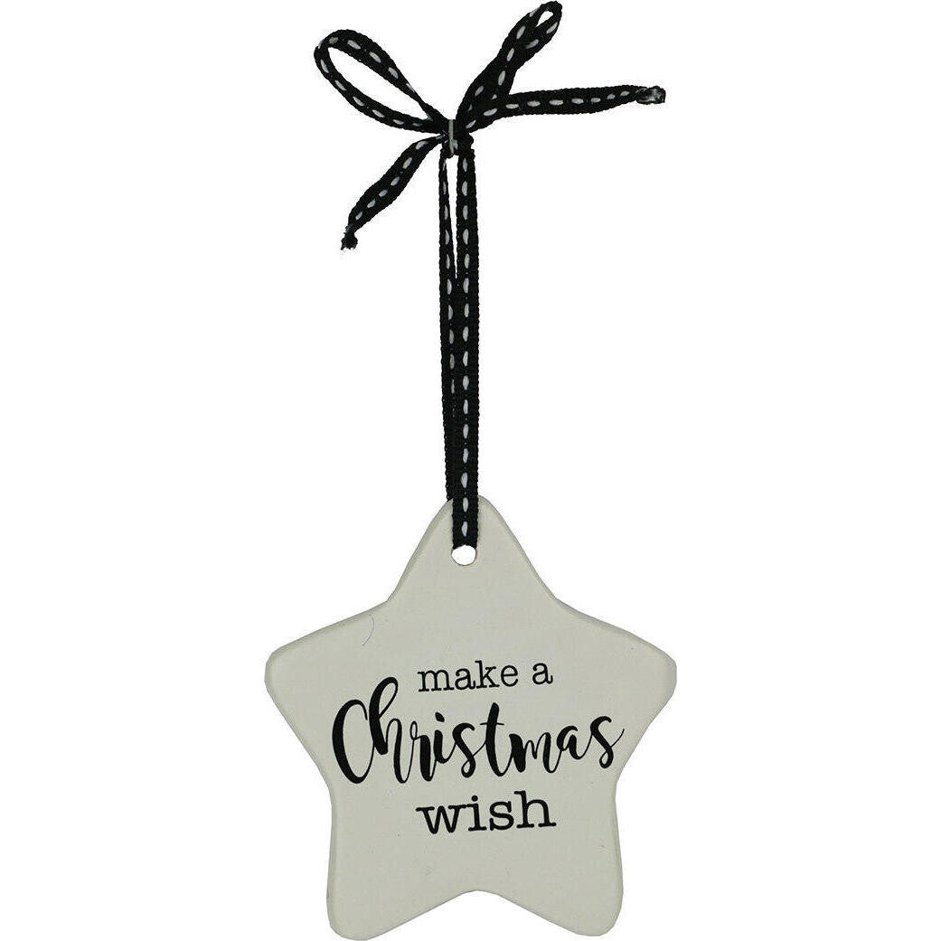 Ceramic tag  - christmas wish CCW