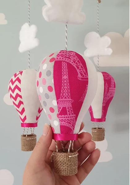 Hot Air Balloon Mobile - pink BMP .