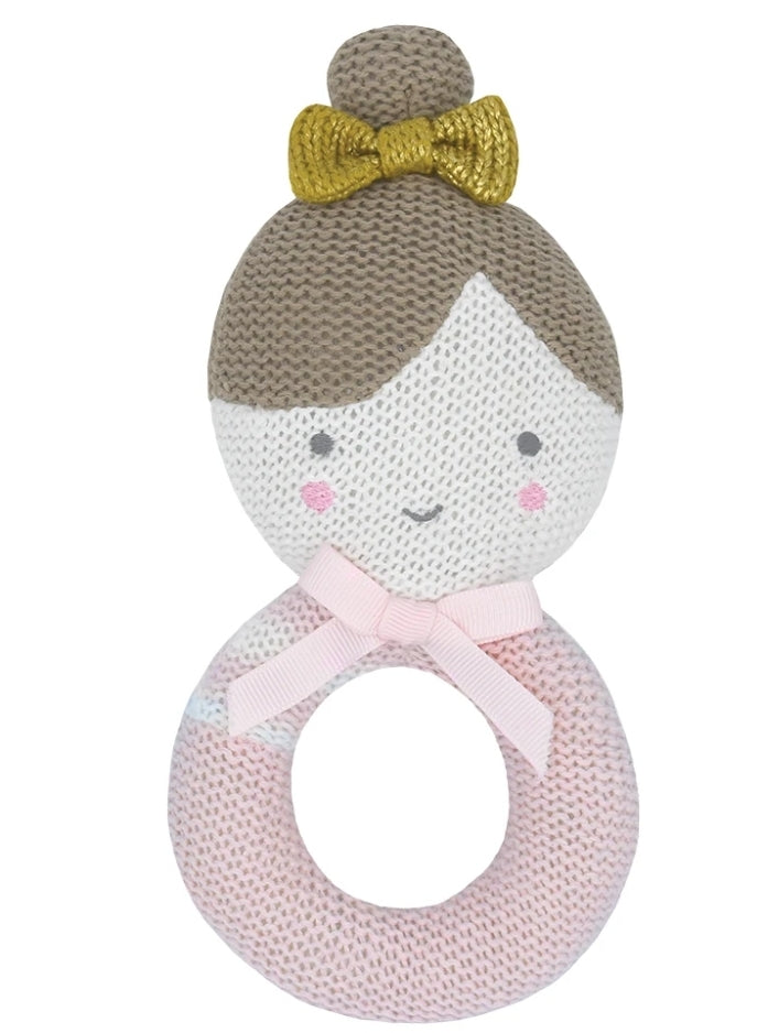 Knitted rattle Sophia the Ballerina  KRSB ○