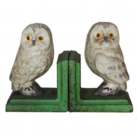 Cast iron Bookends - Owl White BEOW ○