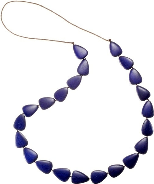 Necklace - Cobalt Flat Drop Long Necklace NA310CB ○