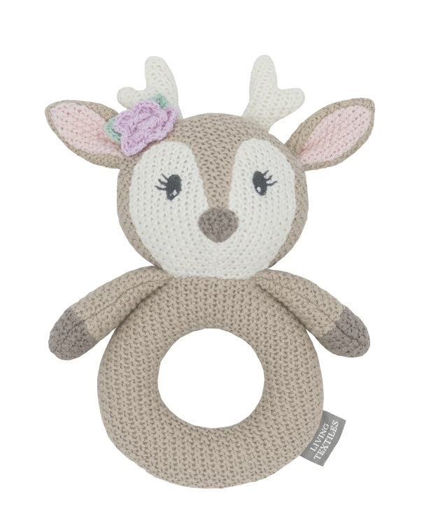 Knitted rattle Ava the Fawn 2025 KRAF