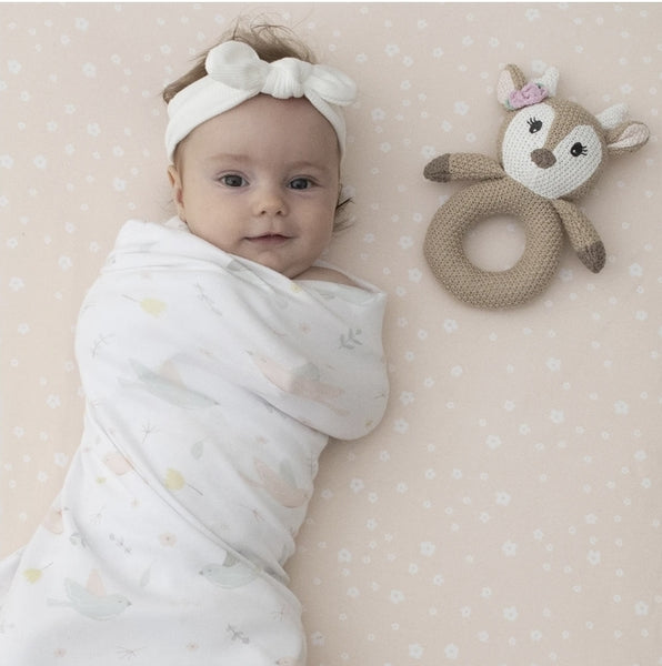 Knitted rattle Ava the Fawn 2025 KRAF