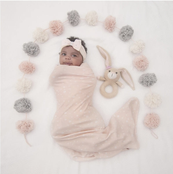 Gift Set Knitted Rattle & Swaddle Wrap Amelia the Bunny RGSAB .
