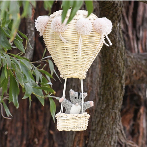 Rattan Hot Air Balloon Mobile RHAB +