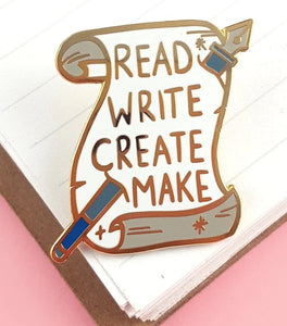 Jubly-Umph Lapel Pin - Read. WRITE. Create. MAKE JRC ...