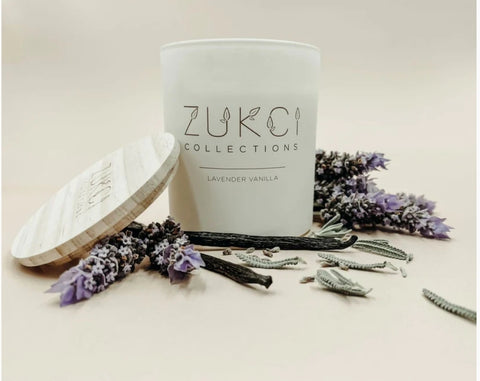 Candle - Zukci Collections - Peaceful - Lavender & Vanilla ZLV