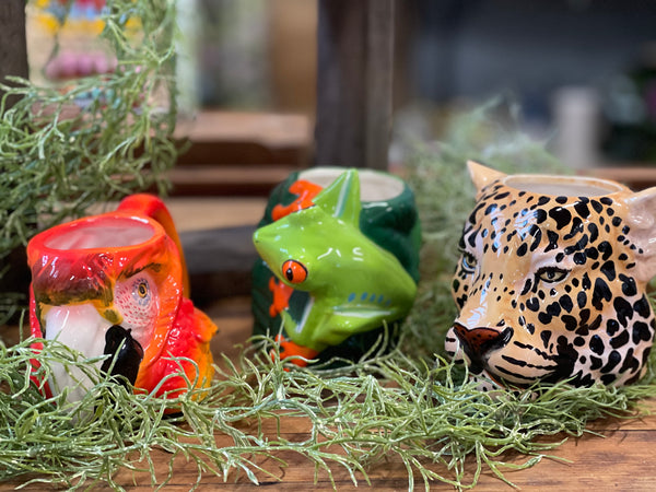 In the jungle... quirky animal coffee mugs